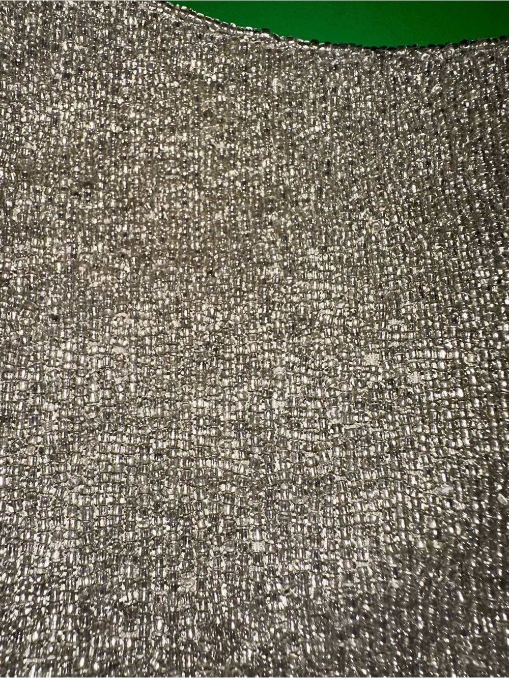 Zara Silver Beaded Shoulder Bag with Pink & Green Hummingbird Sequin - Picture 5 of 7